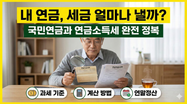 국민연금 연금소득세 과세 기준 계산 방법 연말정산 주의사항 완벽 정리 (2026 최신)
