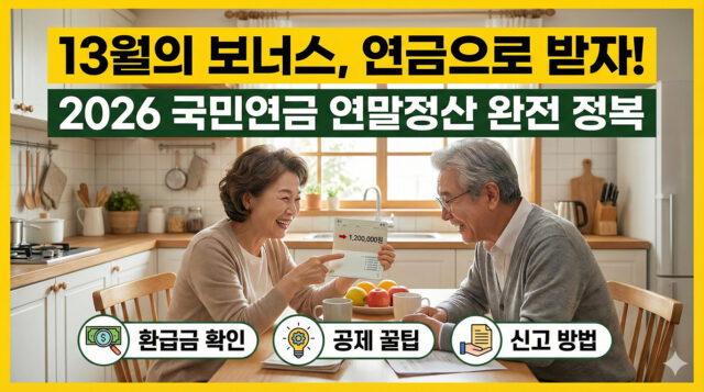 국민연금 연말정산 환급금 받는 법 연금소득세 공제 부양가족 신고 총정리 (2026년)