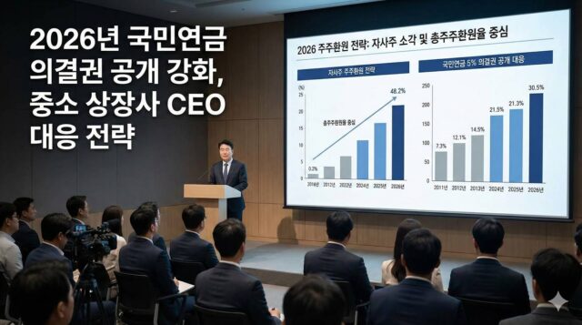국민연금 5% 의결권 공개 강화, 중소 상장사 CEO의 주주환원 전략 어떻게 바꿔야 할까요?