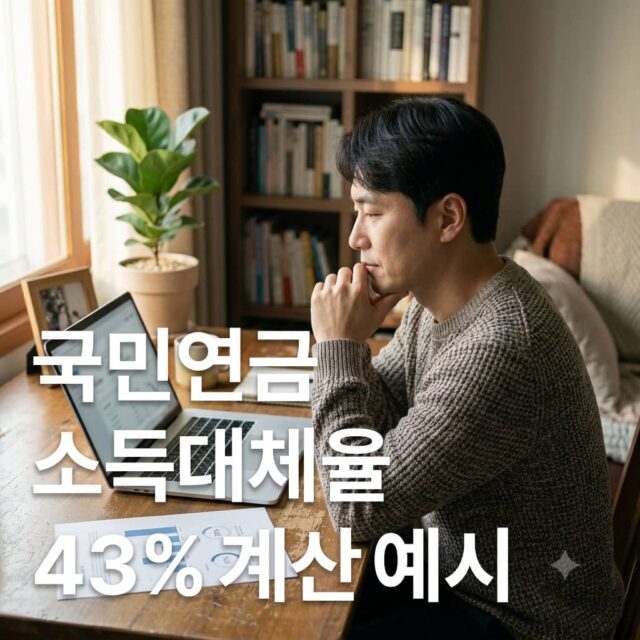 국민연금 소득대체율 43% 계산 예시