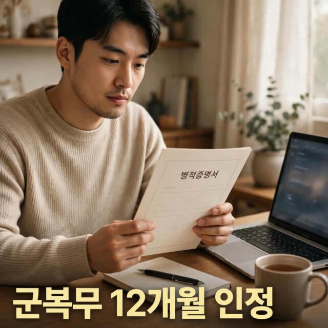 군복무 크레딧 12개월 확대 안내 이미지