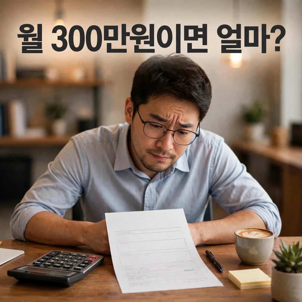 월급 300만원 국민연금 예상수령액 안내 이미지