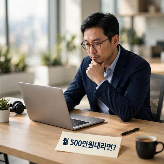 월급 500만원대 국민연금 예상수령액 안내 이미지