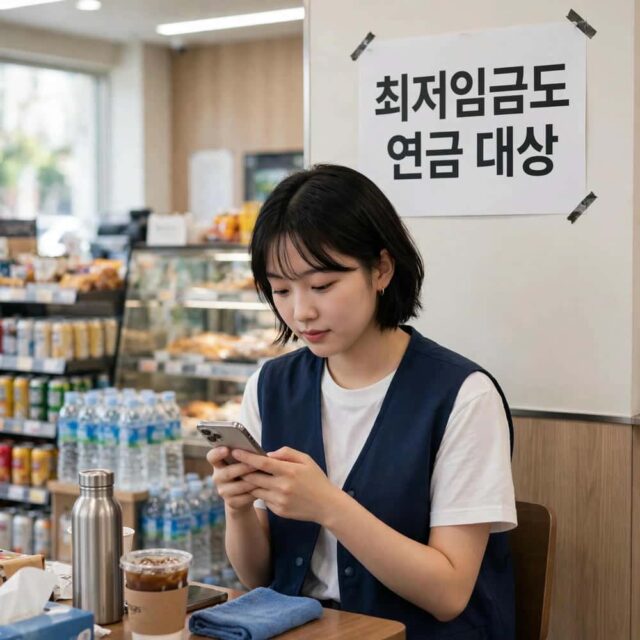 최저임금 근로자 국민연금 예상수령액 안내 이미지
