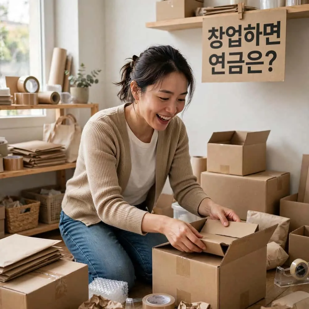 창업 시 국민연금 가입전환 안내 이미지